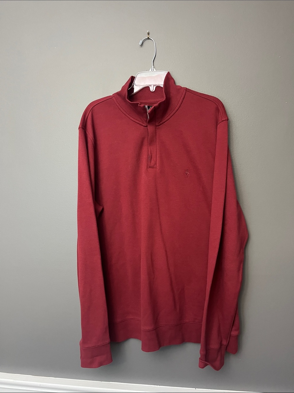 Brooks Brothers Red Fleece Men's Zip-Neck Pullover - Red - Size XXL